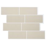 Vidaxl carreau de m�tro 10 pcs beige 29 x 21 cm polyur�thane et pet