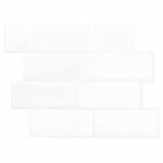 Vidaxl carreau de m�tro 10 pcs blanc 29 x 21 cm polyur�thane et pet