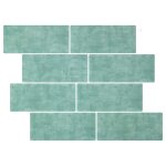 Vidaxl carreau de m�tro 20 pcs vert gris 29 x 21 cm