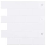 Vidaxl carreau de m�tro 50 pcs blanc 30 x 30 cm polyur�thane et pet
