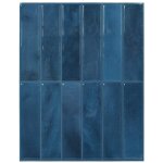 Vidaxl carrelage rectangulaire 50 pcs bleu 29 x 23 x 0, 08 cm