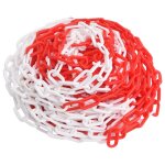 Vidaxl chane d'avertissement rouge et blanc 30 m 4 mm plastique