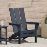Vidaxl chaise adirondack pliante bleu marine 74, 5x80, 5x90 cm hdpe