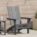 Vidaxl chaise adirondack pliante gris clair 74, 5x80, 5x90 cm hdpe
