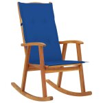 Vidaxl chaise a bascule avec coussins bois d'acacia massif Vidaxl chaise a bascule avec coussins bois d'acacia massif