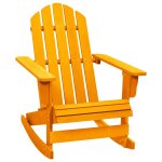 Vidaxl chaise a bascule de jardin adirondack bois de sapin orange