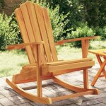 Vidaxl chaise a bascule de jardin adirondack bois de teck massif
