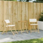 Vidaxl chaises de bistro pliantes lot de 2 et coussins blanc crme