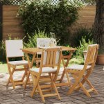 Vidaxl chaises de bistrot d'ext�rieur avec coussin 4 pcs cr�me blanc