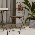 Vidaxl chaises de bistrot pliables lot de 2 terre cuite cramique