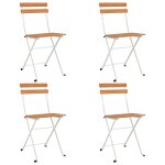 Vidaxl chaises de bistrot pliantes 4 pcs bois d'acacia solide et acier