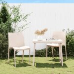 Vidaxl chaises de jardin lot de 2 cr�me 50x46x80 cm polypropyl�ne