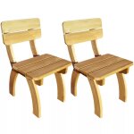 Vidaxl chaises de jardin 2 pcs pinde imprgne