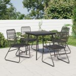 Vidaxl chaises de jardin 4 pcs noir 58x59x85, 5 cm rotin pvc Vidaxl chaises de jardin 4 pcs noir 58x59x85, 5 cm rotin pvc