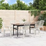 Vidaxl chaises de jardin lot de 6 fonte d'aluminium blanc