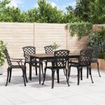 Vidaxl chaises de jardin lot de 6 fonte d'aluminium noir Vidaxl chaises de jardin lot de 6 fonte d'aluminium noir