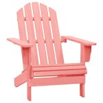Vidaxl chaise de jardin adirondack bois de sapin massif rose