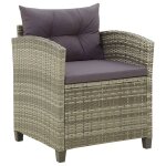 Vidaxl chaise de jardin avec coussins résine tressée gris Vidaxl chaise de jardin avec coussins résine tressée gris