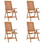 Vidaxl chaises de jardin pliables 4 pcs bois d'eucalyptus massif Vidaxl chaises de jardin pliables 4 pcs bois d'eucalyptus massif