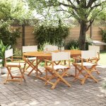 Vidaxl chaises de jardin pliables lot de 6 blanc cr�me tissu