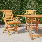 Vidaxl chaises de jardin pliantes 2 pcs 56x63x90 cm bois massif teck