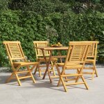 Vidaxl chaises de jardin pliantes 4 pcs 47x63x90 cm bois massif teck
