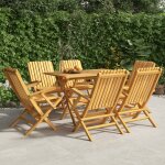 Vidaxl chaises de jardin pliantes 6 pcs 61x67x90 cm bois massif teck Vidaxl chaises de jardin pliantes 6 pcs 61x67x90 cm bois massif teck