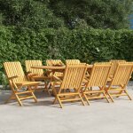 Vidaxl chaises de jardin pliantes 8 pcs 61x67x90 cm bois massif teck