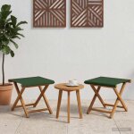 Vidaxl chaise longue 2 pcs bois d'eucalyptus massif vert