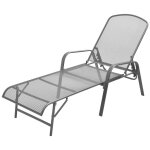 Vidaxl chaise longue acier anthracite Vidaxl chaise longue acier anthracite