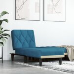 Vidaxl chaise longue bleu velours Vidaxl chaise longue bleu velours
