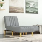 Vidaxl chaise longue gris clair tissu Vidaxl chaise longue gris clair tissu
