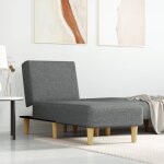 Vidaxl chaise longue gris fonc tissu