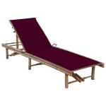 Vidaxl chaise longue de jardin avec coussin bambou Vidaxl chaise longue de jardin avec coussin bambou