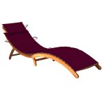 Vidaxl chaise longue de jardin avec coussin bois d'acacia solide