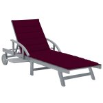 Vidaxl chaise longue de jardin avec coussin bois d'acacia solide