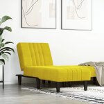 Vidaxl chaise longue jaune velours Vidaxl chaise longue jaune velours