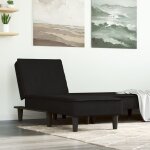 Vidaxl chaise longue noir velours Vidaxl chaise longue noir velours