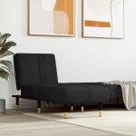 Vidaxl chaise longue noir velours Vidaxl chaise longue noir velours