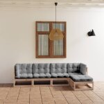 Vidaxl chaises longues pliables 2 pcs gris textil�ne et acier