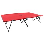 Vidaxl chaise longue pliable 2 places rouge acier Vidaxl chaise longue pliable 2 places rouge acier