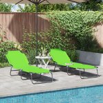 Vidaxl chaise longue pliante 2 pcs portable verte en tissu oxford 600d Vidaxl chaise longue pliante 2 pcs portable verte en tissu oxford 600d
