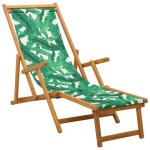 Vidaxl chaise longue pliante 3 position bois d'eucalyptus massif