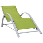 Vidaxl chaise longue textil�ne et aluminium vert