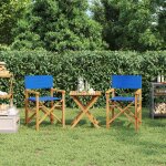 Vidaxl chaises de metteur en scène pliantes lot de 2 bois teck massif Vidaxl chaises de metteur en scène pliantes lot de 2 bois teck massif