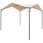 Vidaxl chapiteau tente 4 x 4 m beige acier