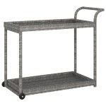 Vidaxl chariot de bar gris 100x45x83 cm résine tressée Vidaxl chariot de bar gris 100x45x83 cm résine tressée