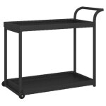 Vidaxl chariot de bar noir 100x45x83 cm r�sine tress�e