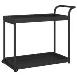 Vidaxl chariot de bar noir 100x45x83 cm résine tressée Vidaxl chariot de bar noir 100x45x83 cm résine tressée