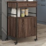 Vidaxl chariot de cuisine ch�ne marron 56x43x89, 5 cm bois d'ing�nierie